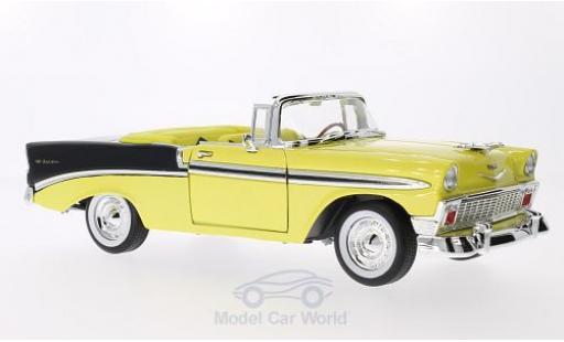 Diecast model cars Chevrolet Bel Air Coupe metallic yellow/black 1956 1/18 Lucky Die Cast