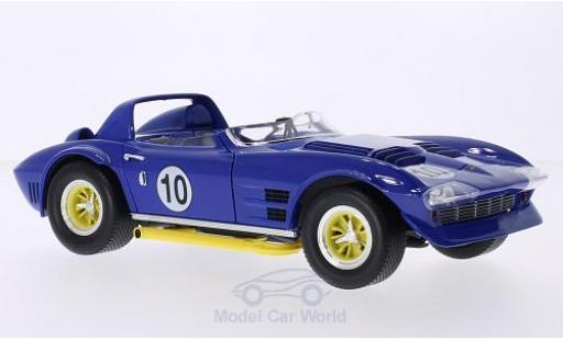 Diecast model cars Chevrolet Corvette course Grand Sport Roadster blue No.10 1964 1/18 Lucky Die Cast