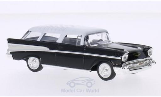Diecast model cars Chevrolet Nomad Station Wagon black/white 1957 without Vitrine 1/43 Lucky Die Cast
