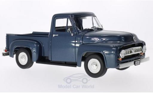 Diecast model cars Ford F-100 Pickup 00 Pick Up metallic blue 1953 1/18 Lucky Die Cast