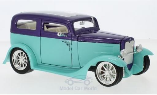 Diecast model cars Ford Model A Sedan turquoise/metallic purple 1931 without Vitrine 1/18 Lucky Die Cast