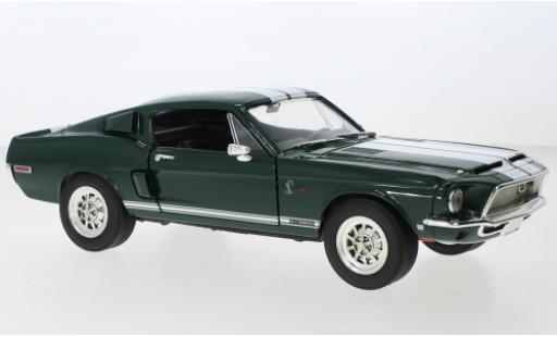Diecast model cars Ford Mustang Shelby GT500 Ford Mustang -500 KR green fonc&Atilde;&copy;/white 1968 1/18 Lucky Die Cast