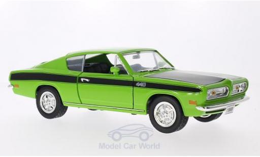 Diecast model cars Plymouth Barracuda 1969 green/matt-black 1/18 Lucky Die Cast