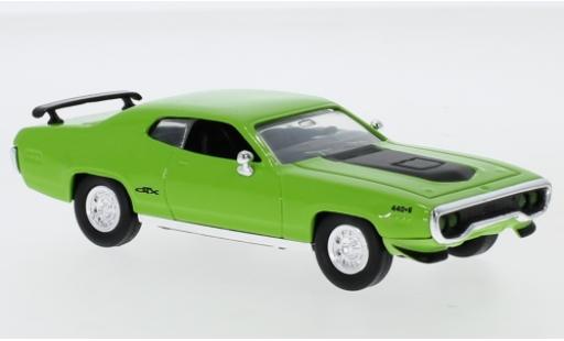Diecast model cars Plymouth GTX 1971 green/matt-black 1/43 Lucky Die Cast