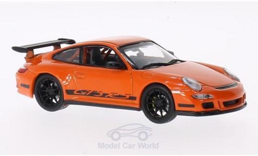Diecast model cars Porsche 911 GT3 RS Felgen u. stripes black orange 1/43 Lucky Die Cast