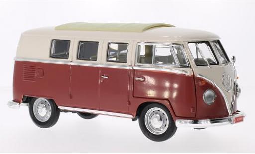 Diecast model cars Volkswagen T1 B Microbus beige/red 1962 1/18 Lucky Die Cast