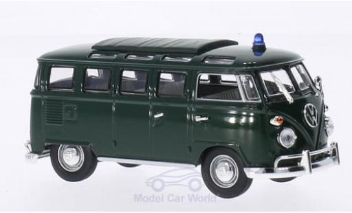 Diecast model cars Volkswagen T1 B Samba Police green 1962 1/43 Lucky Die Cast