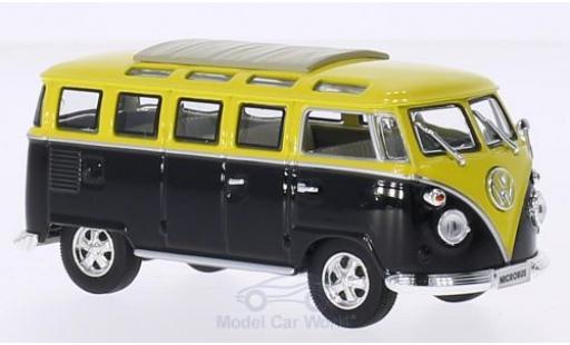 Diecast model cars Volkswagen T1 B Samba black/yellow 1962 folding roof closed with Chromsto&Atilde;�stangen and -felgen 1/43 Lucky Die Cast