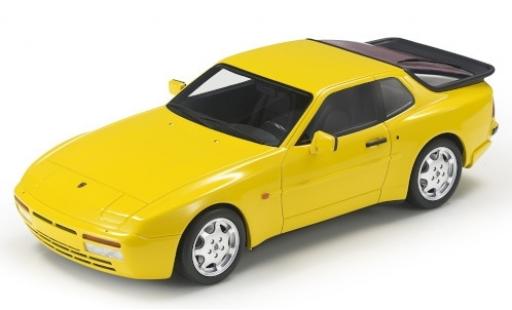 Diecast model cars Porsche 944 Turbo S yellow 1/18 Lucky Step Models