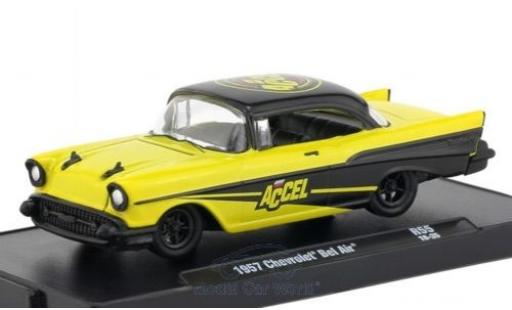 Diecast model cars Chevrolet Bel Air Coupe yellow/black 1957 1/64 M2 Machines