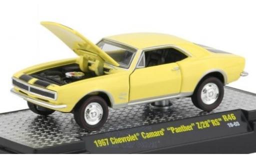 Diecast model cars Chevrolet Camaro Z28 Panther Z/28 RS yellow/black 1967 1/64 M2 Machines