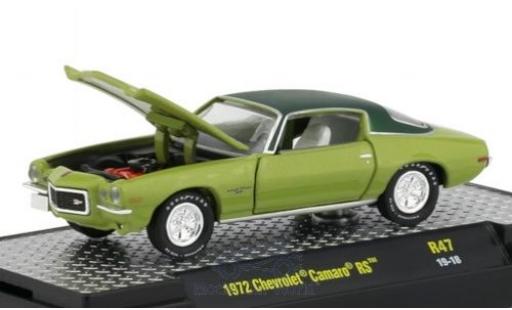 Diecast model cars Chevrolet Camaro RS green/matt-green 1972 1/64 M2 Machines