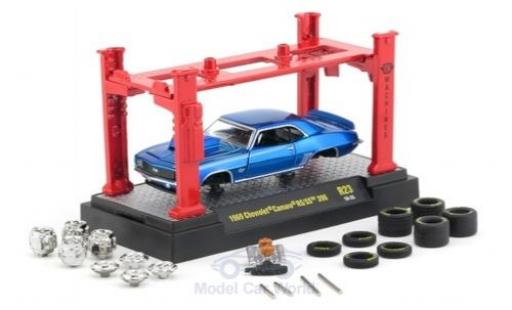 Diecast model cars Chevrolet Camaro RS /SS 396 blue 1969 Model-Kit Bausatz inklusive 4 Ersatzr&Atilde;&curren;dern 1/64 M2 Machines