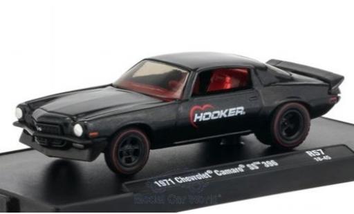 Diecast model cars Chevrolet Camaro SS 396 metallic anthracite Hooker 1971 1/64 M2 Machines