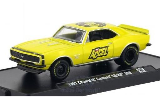 Diecast model cars Chevrolet Camaro SS /RS 396 yellow/black ACCEL 1967 1/64 M2 Machines