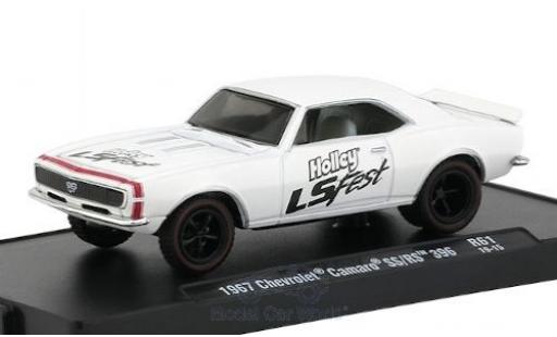 Diecast model cars Chevrolet Camaro SS /RS 396 white/Dekor Holley LS Fest 1967 1/64 M2 Machines