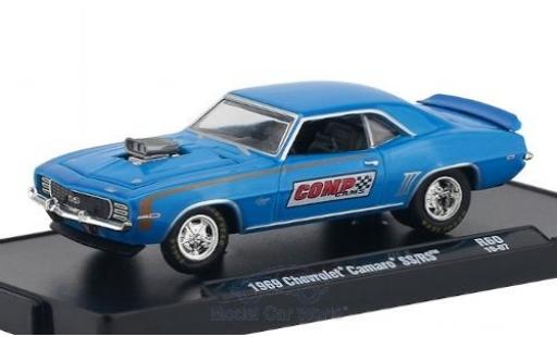Diecast model cars Chevrolet Camaro SS /RS metallic blue/Dekor Comp Cams 1969 1/64 M2 Machines