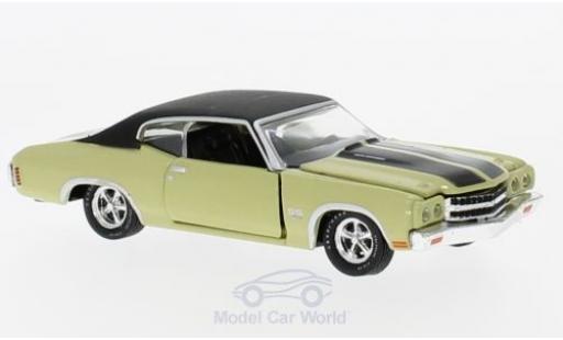 Diecast model cars Chevrolet Chevelle SS 454 metallic green/black 1970 1/64 M2 Machines