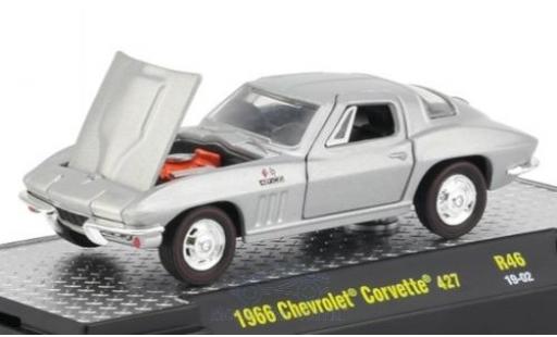 Diecast model cars Chevrolet Corvette Coupe 427 grey 1966 1/64 M2 Machines