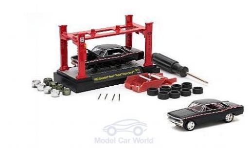 Diecast model cars Chevrolet Nova tuning Foose Cherry black 1967 Model-Kit Bausatz inklusive 4 Ersatzr&Atilde;&curren;dern 1/64 M2 Machines