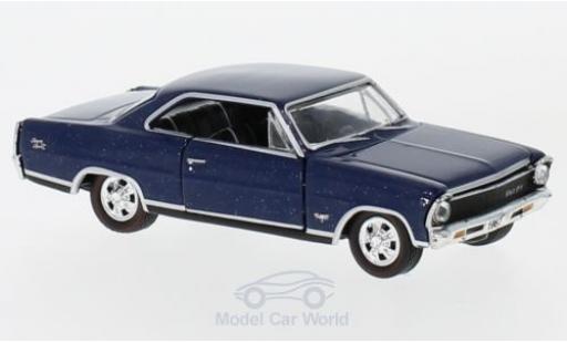 Diecast model cars Chevrolet Nova SS blue 1967 1/64 M2 Machines