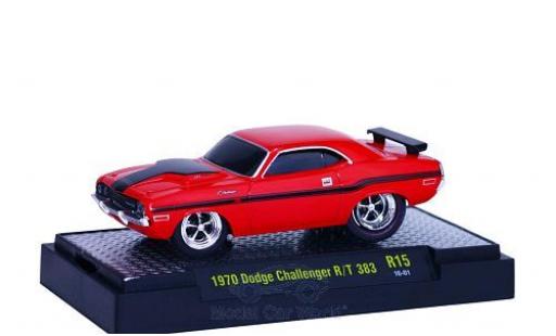 Diecast model cars Dodge Challenger 1970 R/T 383 red/black Ground Pounders 1/64 M2 Machines