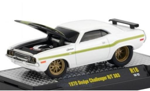 Diecast model cars Dodge Challenger 1970 R/T 383 white/black 1/64 M2 Machines