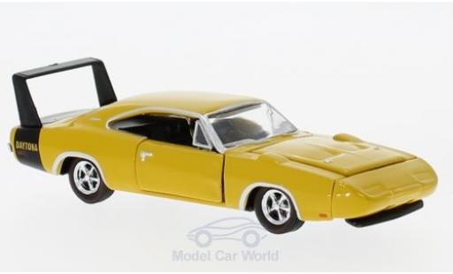 Diecast model cars Dodge Charger Daytona 440 yellow 1969 1/64 M2 Machines