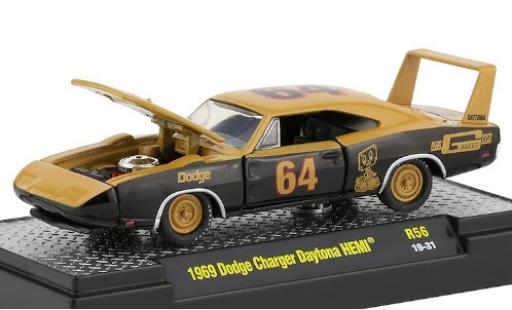 Diecast model cars Dodge Charger Daytona HEMI beige/black Mr. Casket Co. 1968 No.64 1/64 M2 Machines