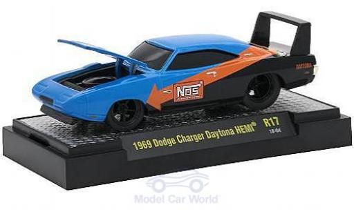 Diecast model cars Dodge Charger Daytona HEMI blue/black Nos 1969 1/64 M2 Machines