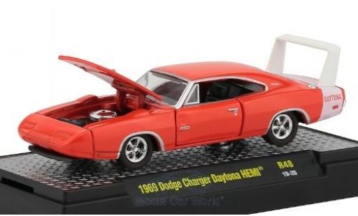 Diecast model cars Dodge Charger Daytona HEMI orange/white 1969 1/64 M2 Machines