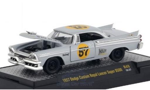 Diecast model cars Dodge Custom Royal Lancer Coupe Super D500 grey/Dekor 1957 1/64 M2 Machines