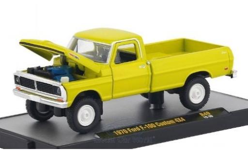 Diecast model cars Ford F-100 Custom 00 4x4 yellow 1970 1/64 M2 Machines