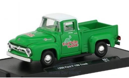 Diecast model cars Ford F-100 Pickup 00 green/white Turtle Wax 1956 1/64 M2 Machines