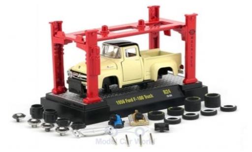 Diecast model cars Ford F-100 Pickup 00 beige/black 1956 Model-Kit Bausatz inklusive 4 Ersatzr&Atilde;&curren;dern 1/64 M2 Machines