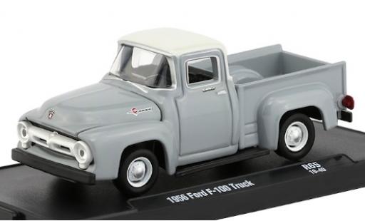 Diecast model cars Ford F-100 Pickup 00 grey/white 1956 1/64 M2 Machines
