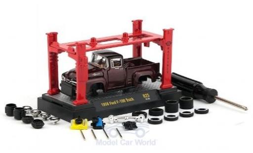 Diecast model cars Ford F-100 Pickup 00 metallic red 1956 Model-Kit Bausatz inklusive 4 Ersatzr&Atilde;&curren;dern 1/64 M2 Machines