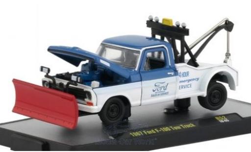 Diecast model cars Ford F-100 Tow Truck 00 blue/white 1967 1/64 M2 Machines