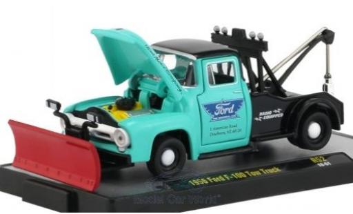 Diecast model cars Ford F-100 Tow Truck 00 turquoise/black 1956 1/64 M2 Machines