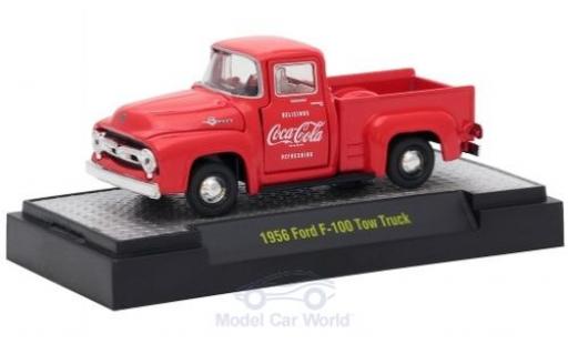 Diecast model cars Ford F-100 Tow Truck 00 red Coca Cola 1956 1/64 M2 Machines