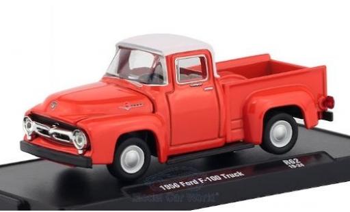 Diecast model cars Ford F-100 Pickup 00 Truck red/white 1956 1/64 M2 Machines