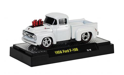 Diecast model cars Ford F-100 Pickup F 100 Tuning white 1956 Ground Pounders 1/64 M2 Machines