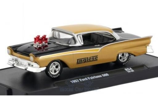Diecast model cars Ford Fairlane 500 beige/black 1/64 M2 Machines