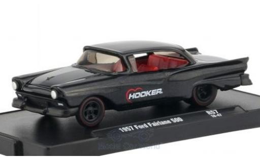 Diecast model cars Ford Fairlane 500 metallic anthracite Hooker 1957 1/64 M2 Machines