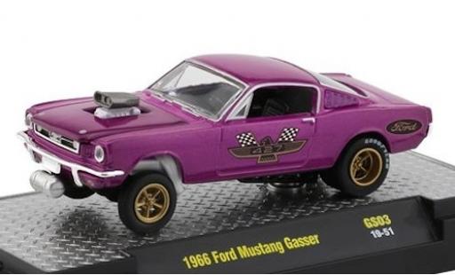Diecast model cars Ford Mustang Gasser metallic purple 427 1966 1/64 M2 Machines