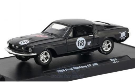 Diecast model cars Ford Mustang GT 390 black 1968 1/64 M2 Machines