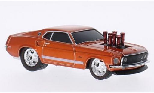 Diecast model cars Ford Mustang Tuning metallic copper 1969 Ground Pounders 1/64 M2 Machines