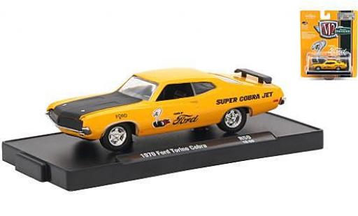 Diecast model cars Ford Torino Cobra orange Power by 1970 1/64 M2 Machines