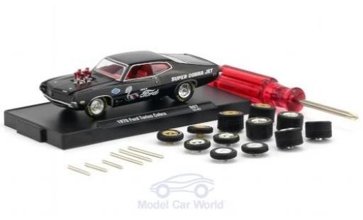 Diecast model cars Ford Torino Cobra black 1970 inklusive 12 Austauschr&Atilde;&curren;dern 6 Achsen and 1 Schraubenzieher Auto-Wheels Release 06 1/64 M2 Machines