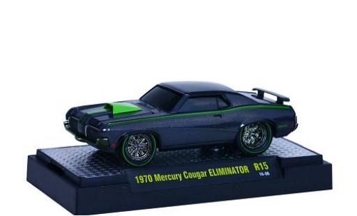 Diecast model cars Mercury Cougar Eliminator grey/green 1970 Ground Pounders 1/64 M2 Machines
